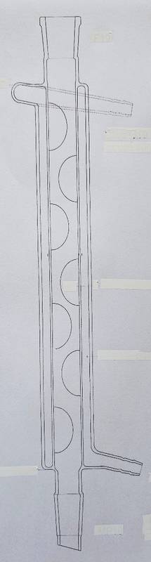 réfrigérant à chicane en verre sur mesure